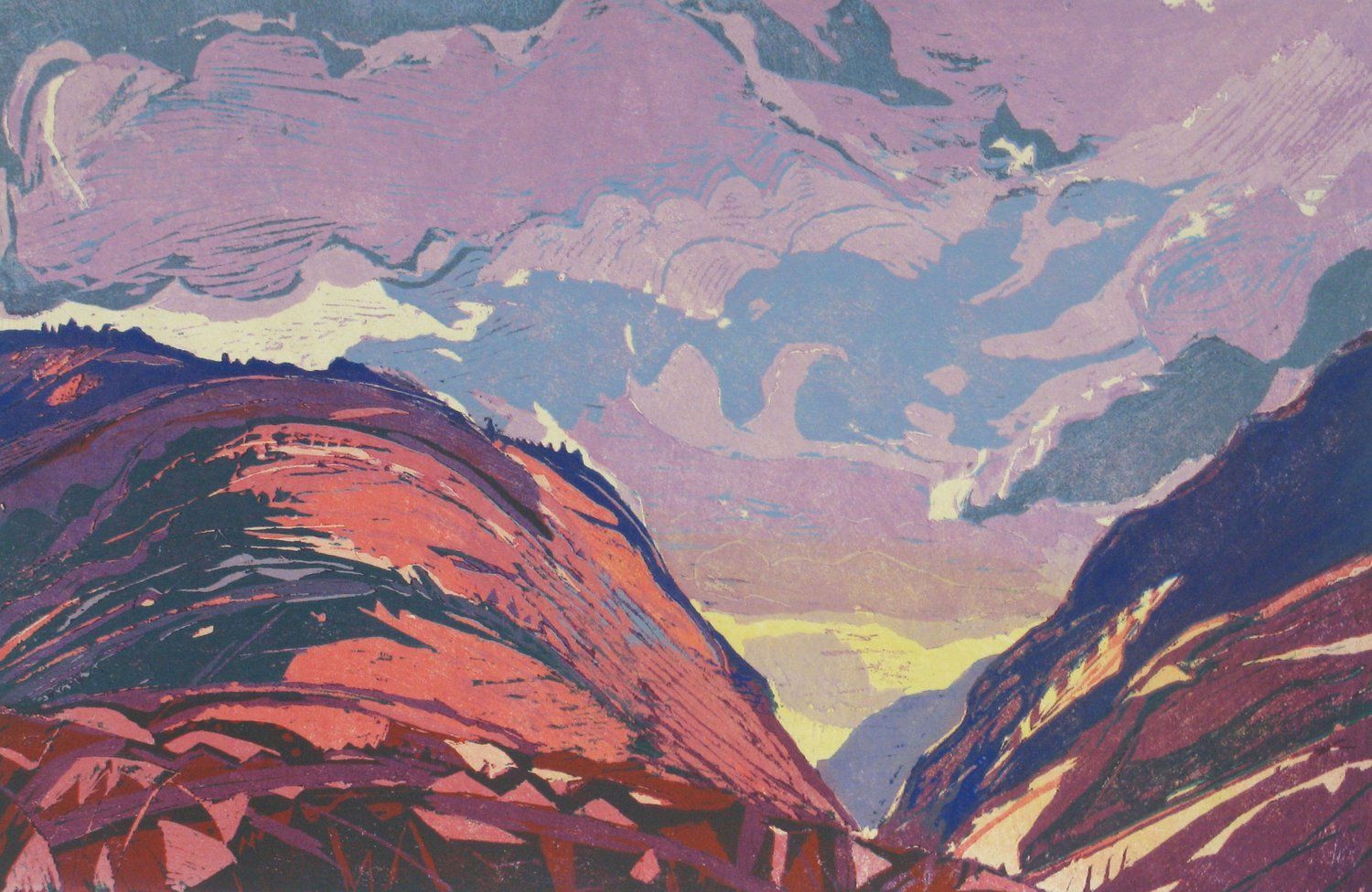 Dramatic landscape painting