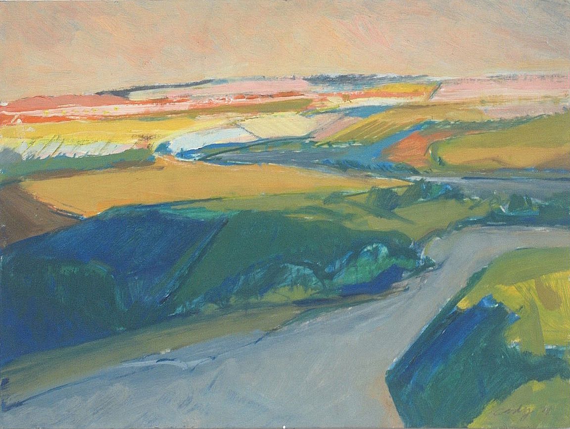 Pastel landscape painting