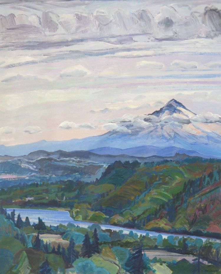 Mountain landscape painting