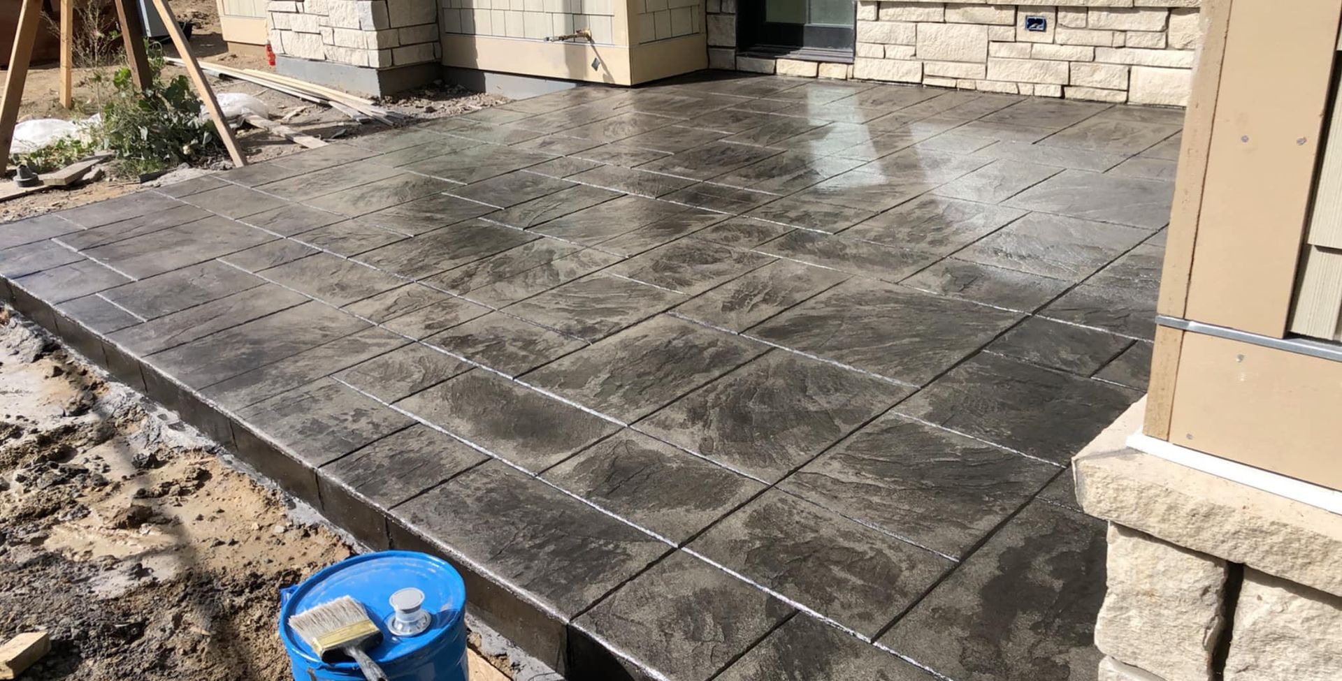 concrete stamped patio