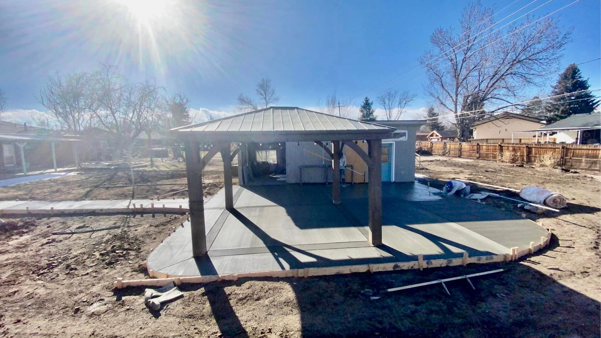 pergolla patio backyard