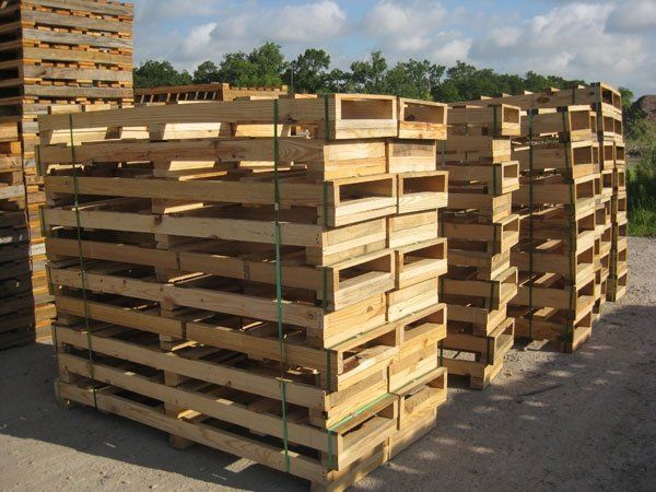 Tied Stack Of Pallets — Houston, TX — Cougar Pallet Inc
