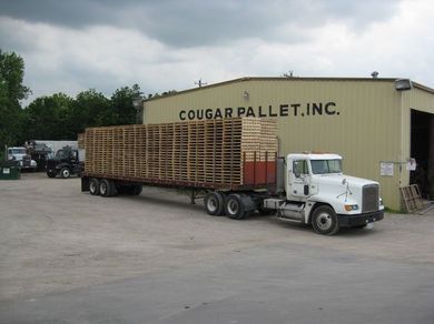 Truck Full Of Pallets — Houston, TX — Cougar Pallet Inc