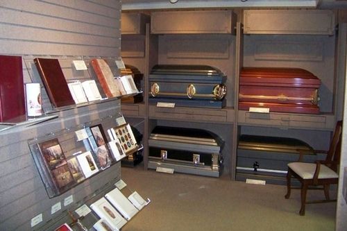 Casket gallery at Denton Wood Funeral Home