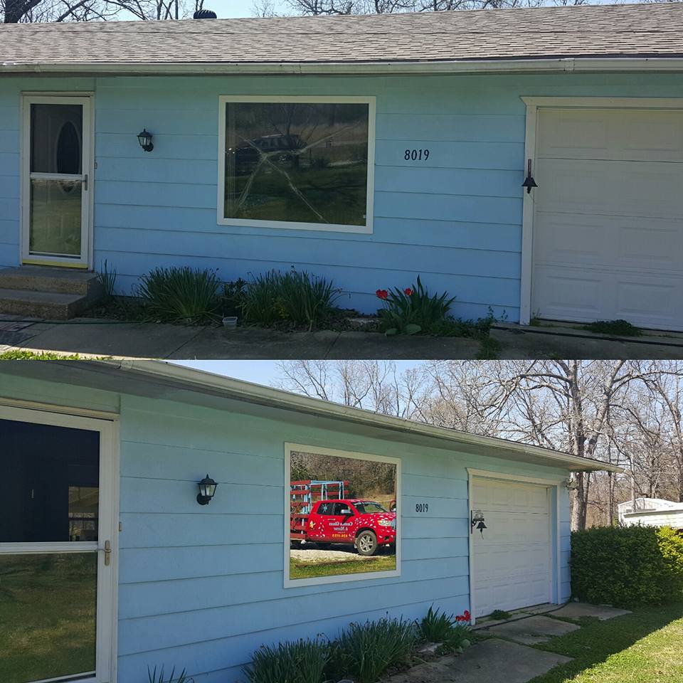 Before And After Cleaning — Mountain Home, AR — Custom Glass