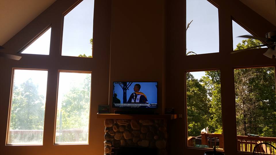 Before Cleaning Living Room Glass — Mountain Home, AR — Custom Glass