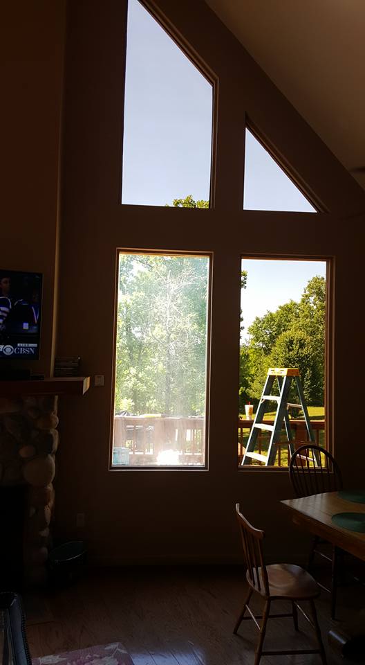 Dirty Window With Ladder — Mountain Home, AR — Custom Glass