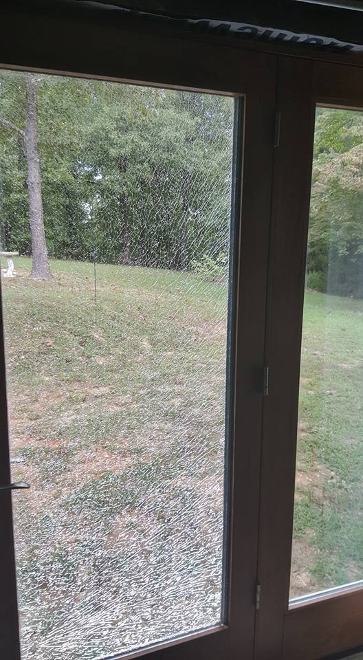Before Cleaning Door Glass — Mountain Home, AR — Custom Glass