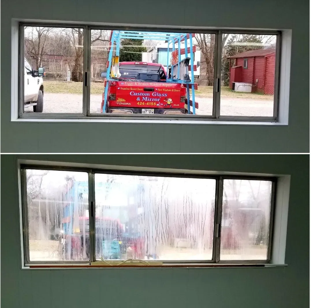 Before And After Window Cleaning — Mountain Home, AR — Custom Glass