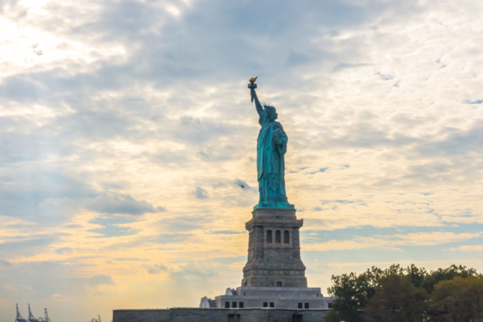 The statue of liberty in new york city.