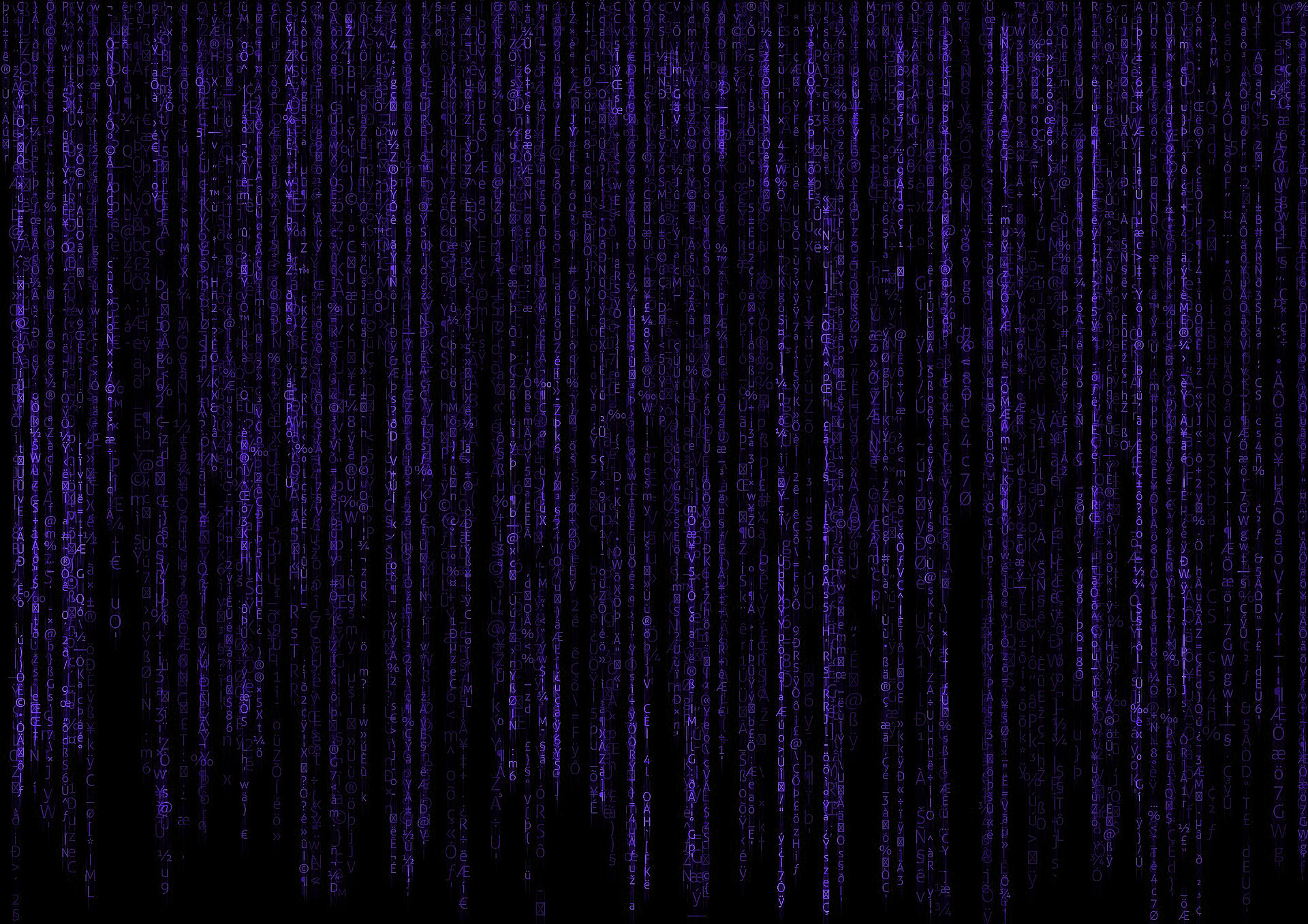 a computer generated image of a purple matrix background .