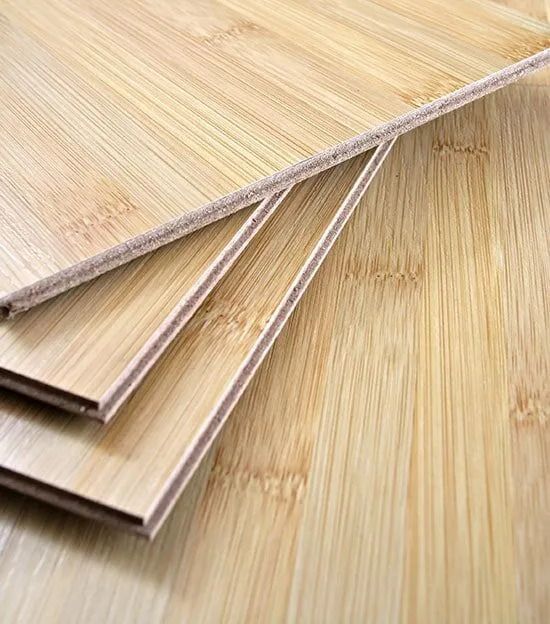 Bamboo floor installation.