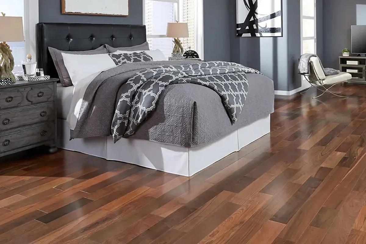 Brazilian walnut flooring.