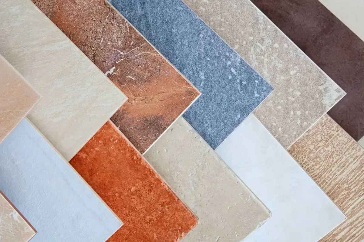 An assortment of cheap ceramic tiles.