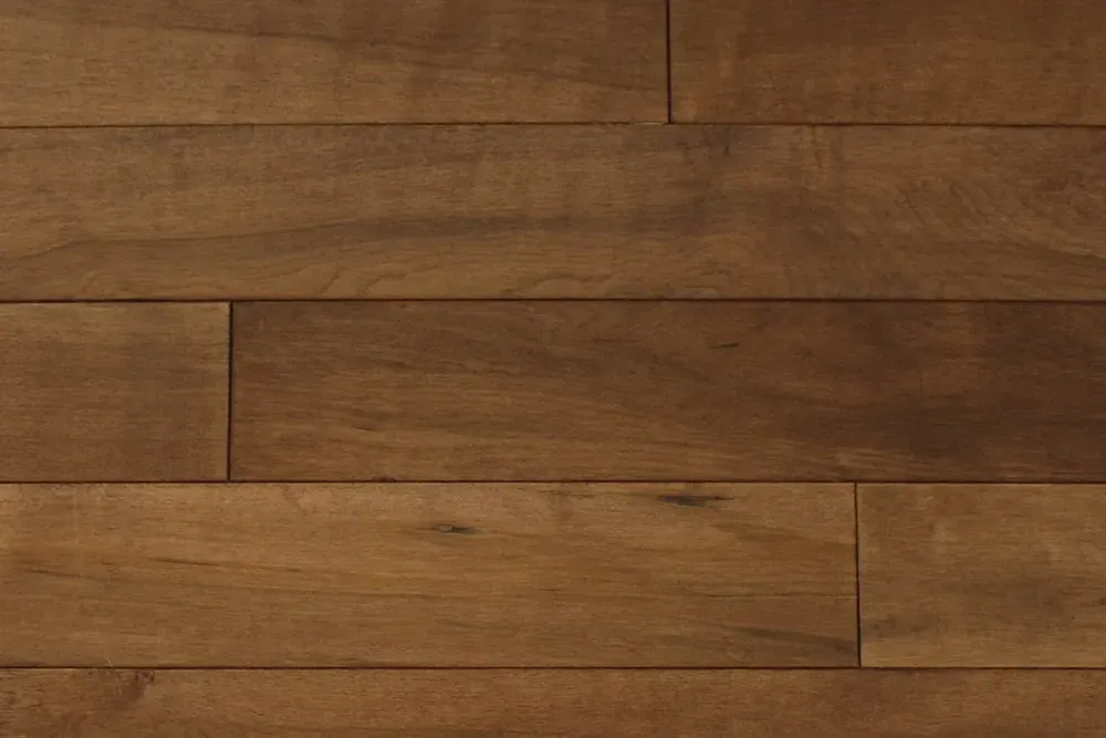 Detailed view of Crestwood Flooring, solid hardwood, Brandy model, Material: Maple.