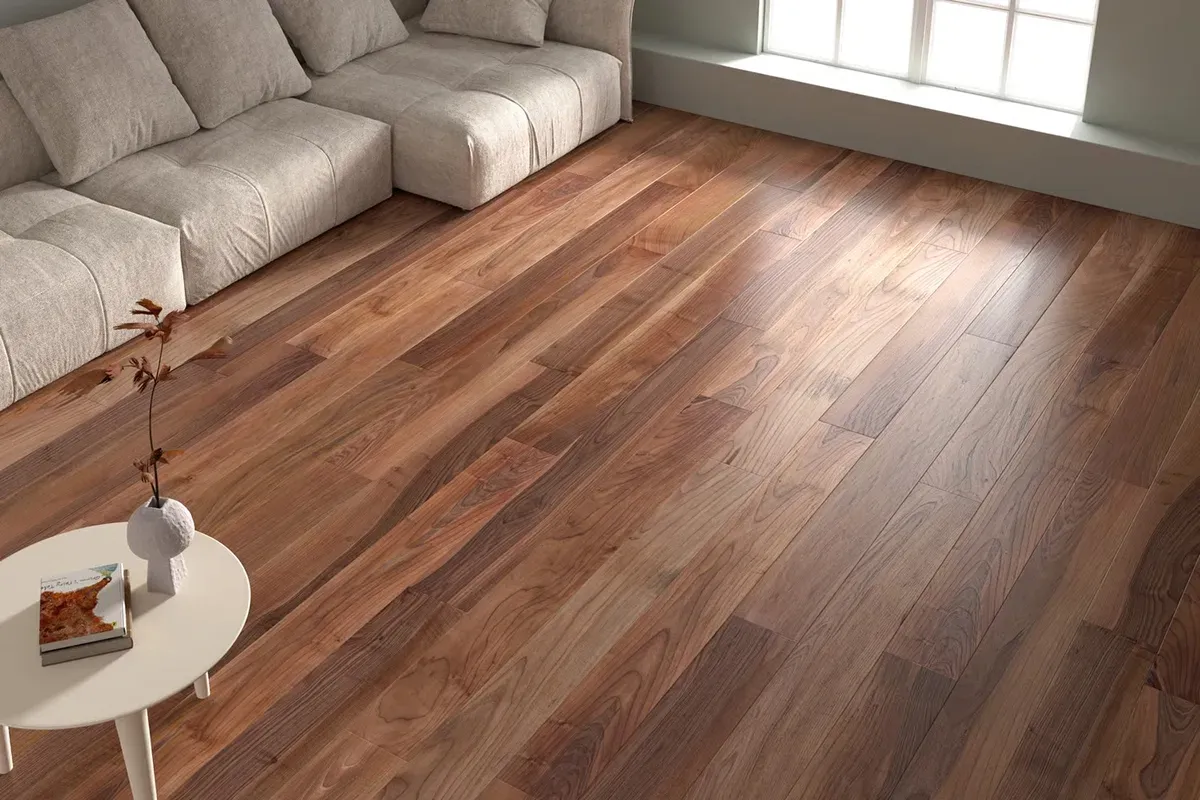 European walnut flooring.