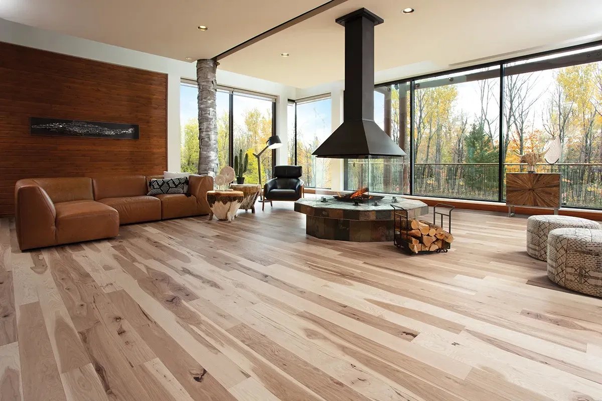 Hickory flooring.