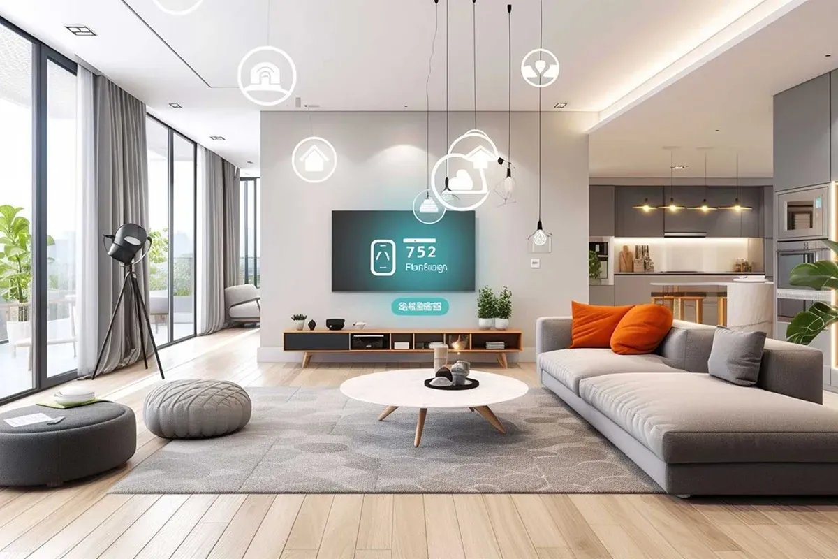 Open modern home interior.