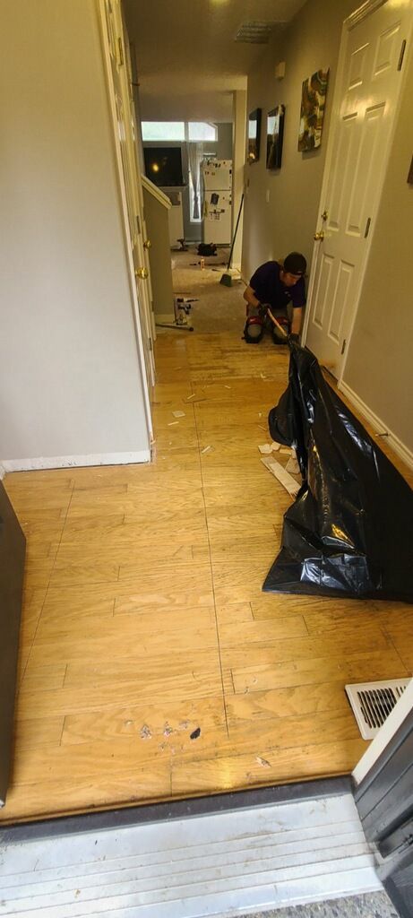 Flooring preparation.