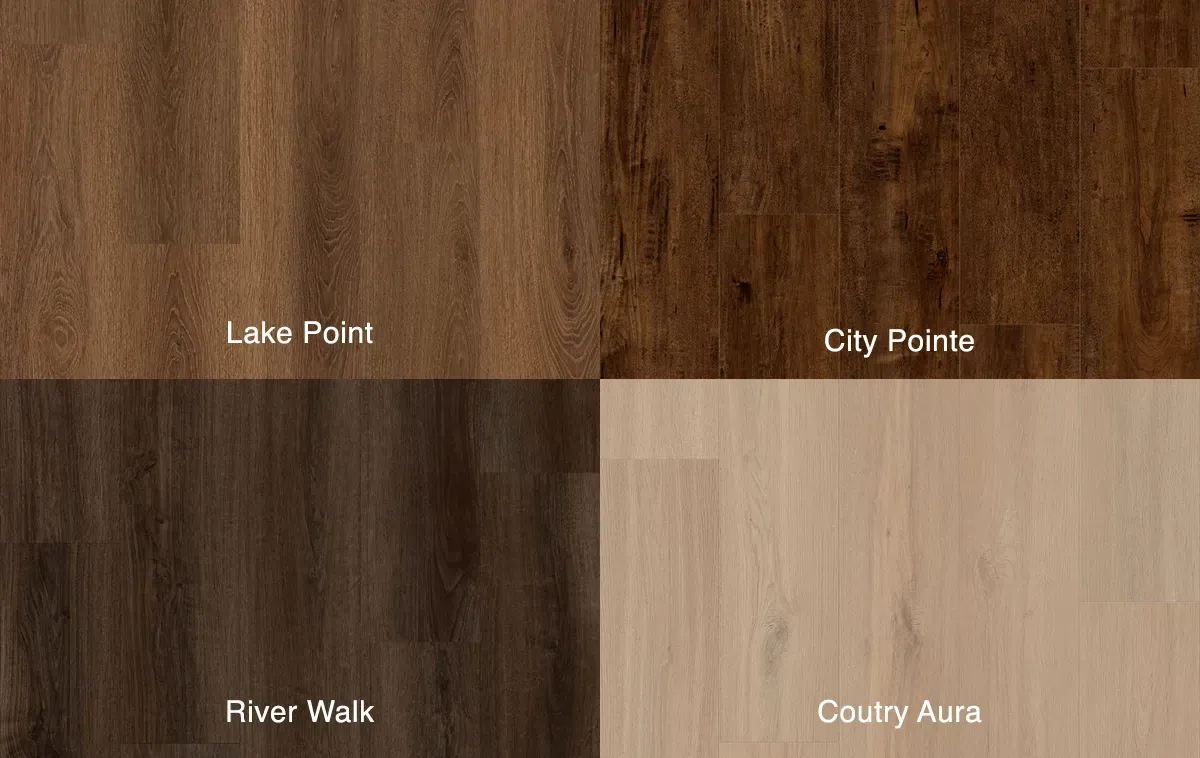 4 Lions Floor samples shown side by side.