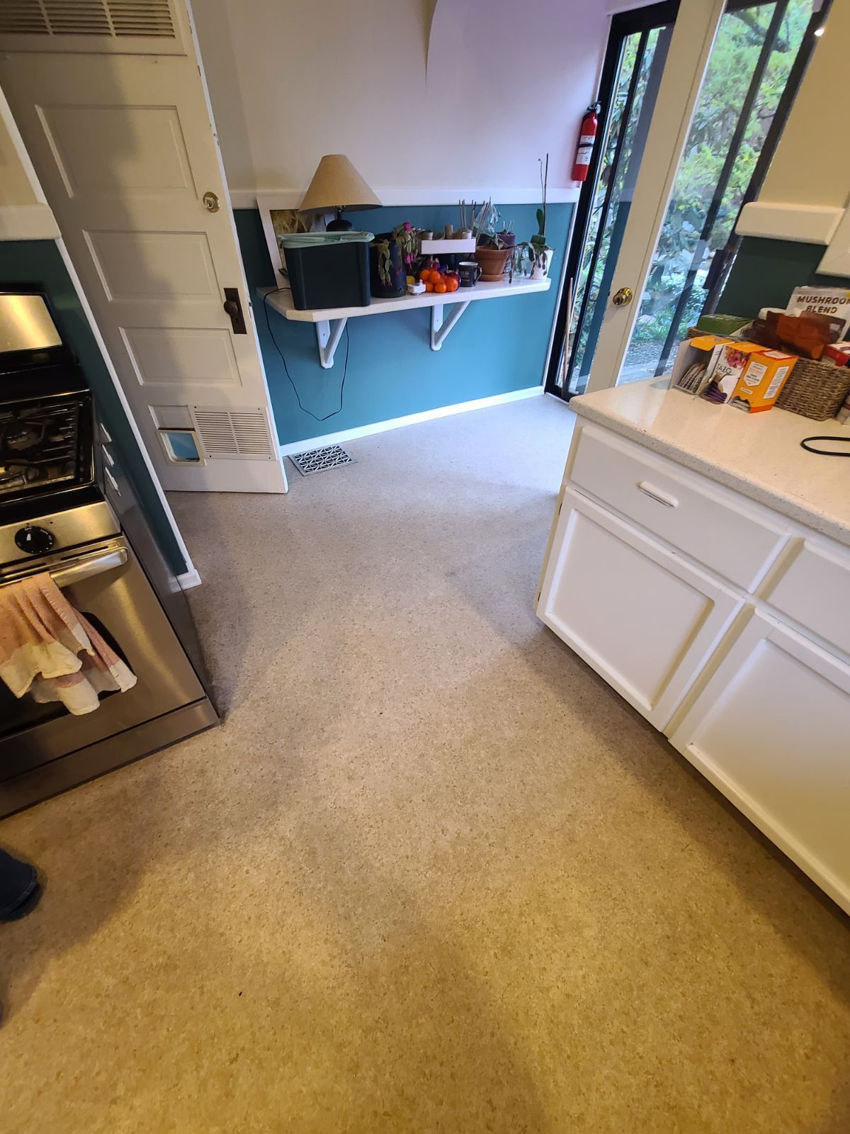 Kitchen before TAS flooring installation.