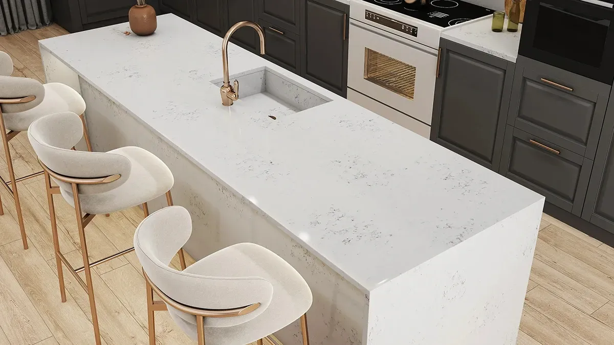 Petal Quartz countertop.