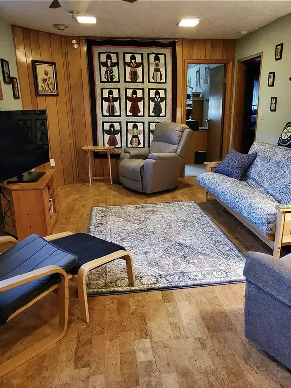 FInished Wicanders cork flooring installation.