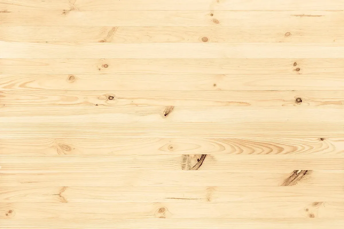 Yellow pine flooring close-up.