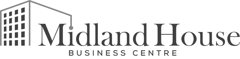 Logo for Midland House Business Centre, a building outline next to the words