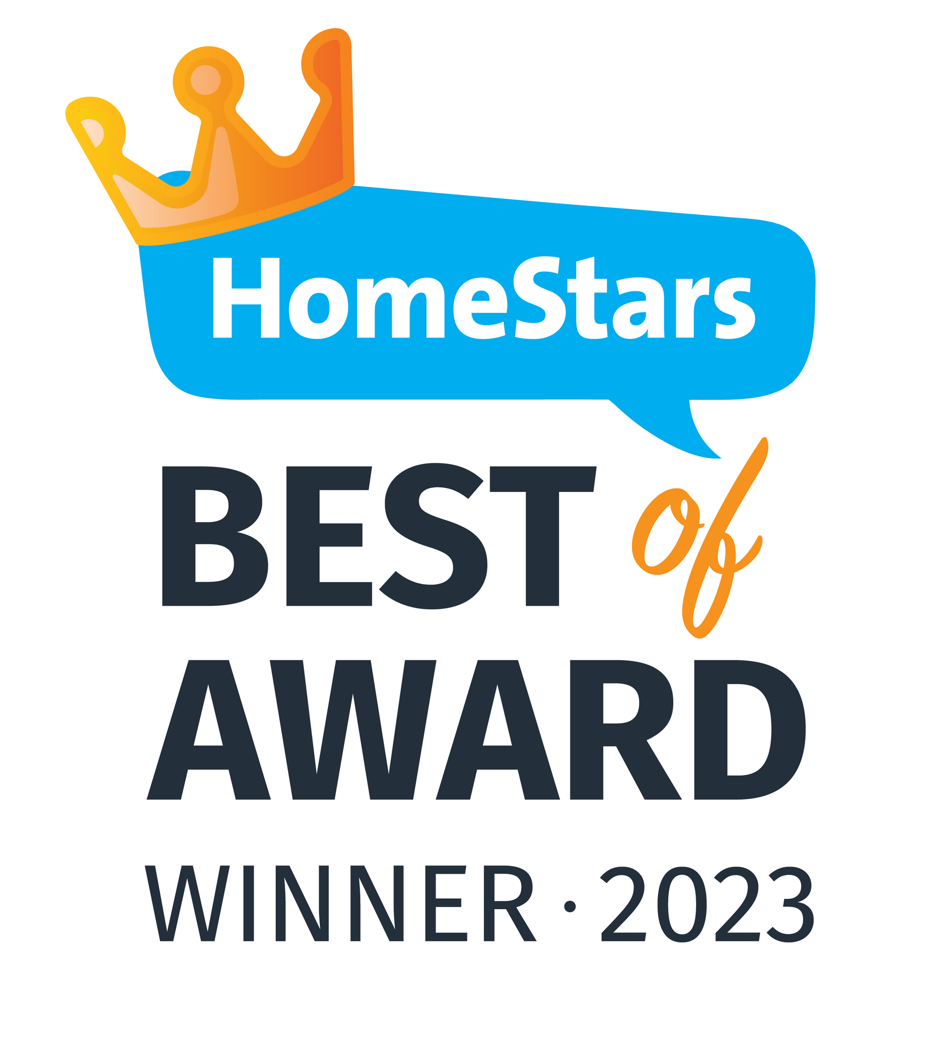 A logo for homestars best of award winner in 2023