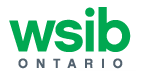 The logo for wsib ontario is green and white on a white background.