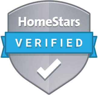 A homestars verified badge with a check mark on it