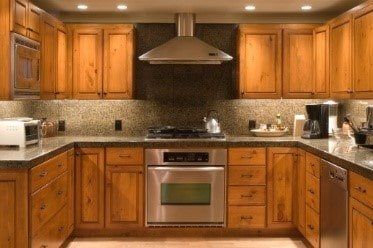 Wooden custom kitchen cabinets