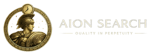 Logo with a clock icon on the left,