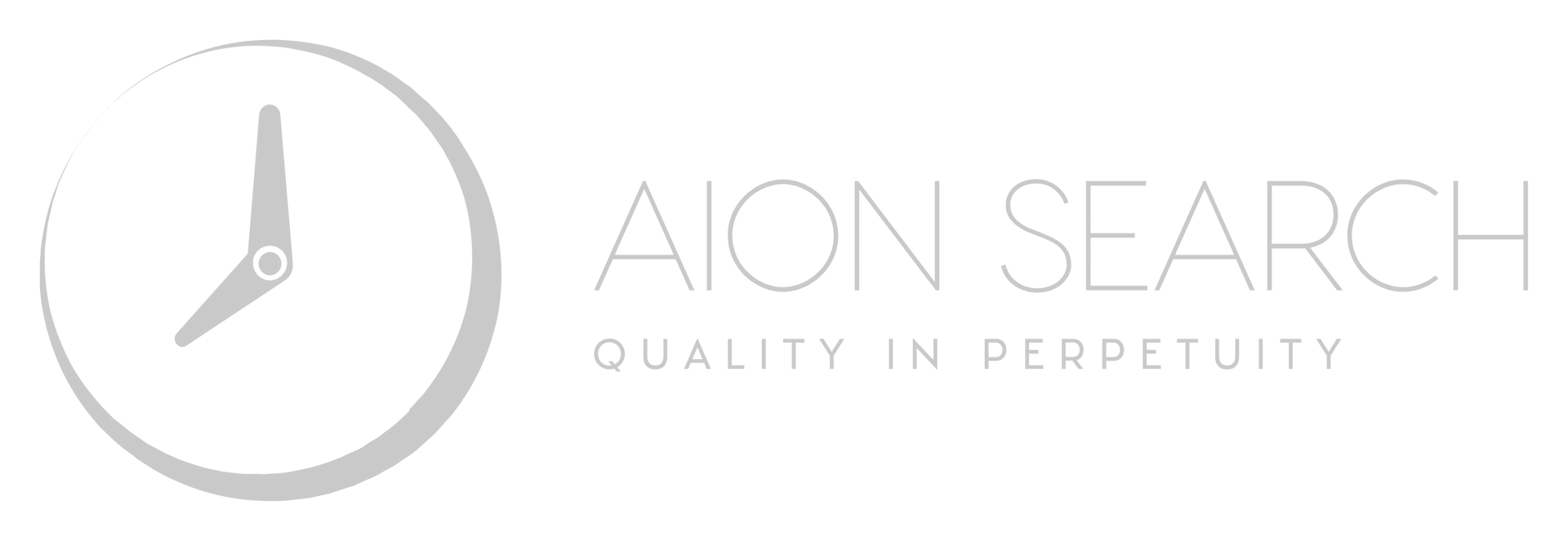 Logo with a clock icon and text that reads 