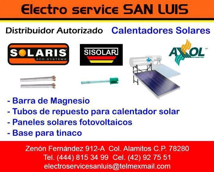 CALENTADORES SOLARIS SAN LUIS - Electro Service San Luis