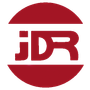 A red circle with the letters jdr on it