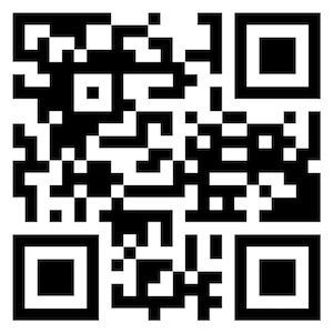 QR-Code: ein quadratisches Muster aus schwarzen und weißen Modulen. Für App Meine Apotheke
