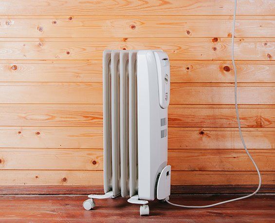 Heater Against a Wooden Wall