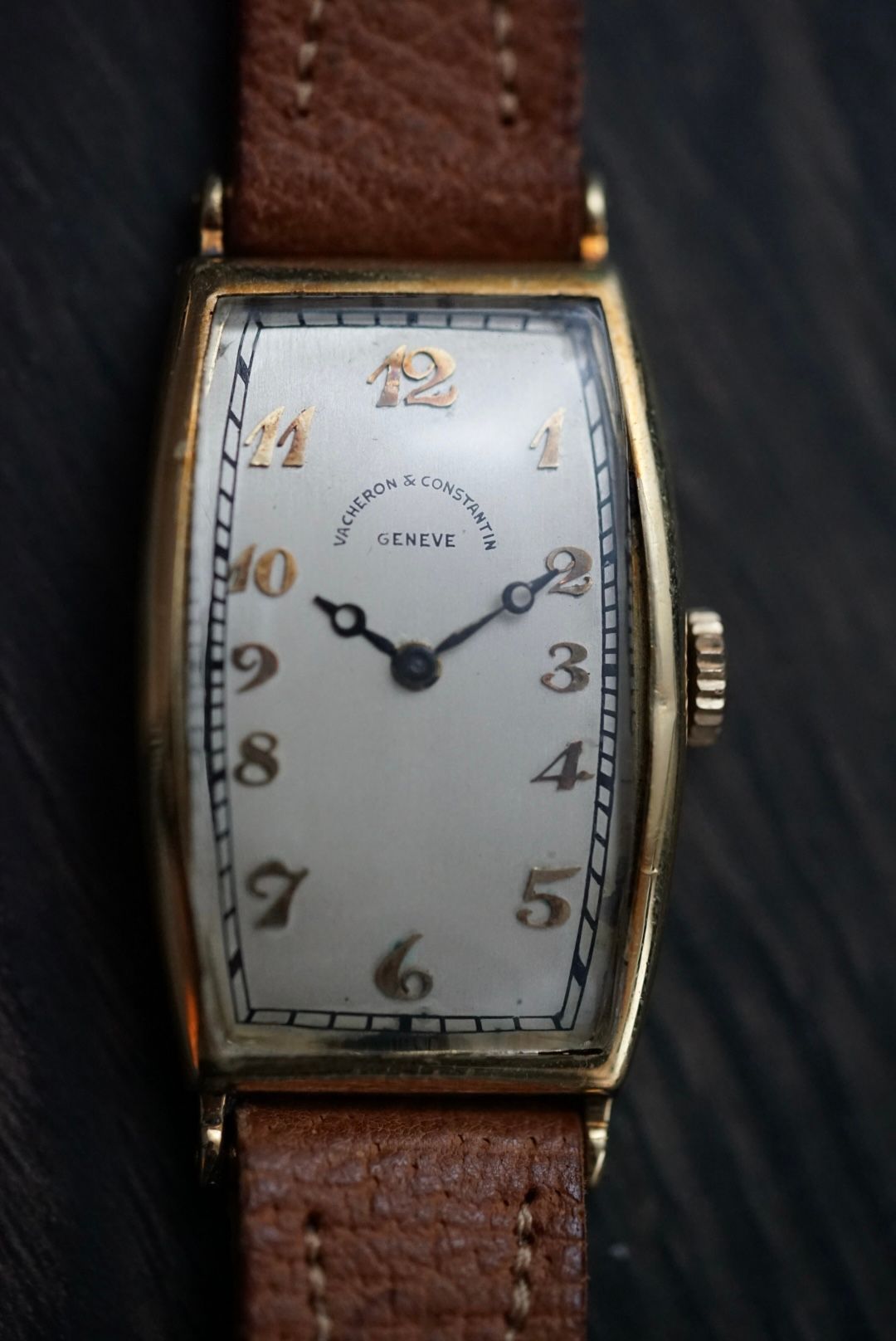 Vacheron Constantin, Very Rare Art Deco Tonneau Wristwatch Circa 1930's