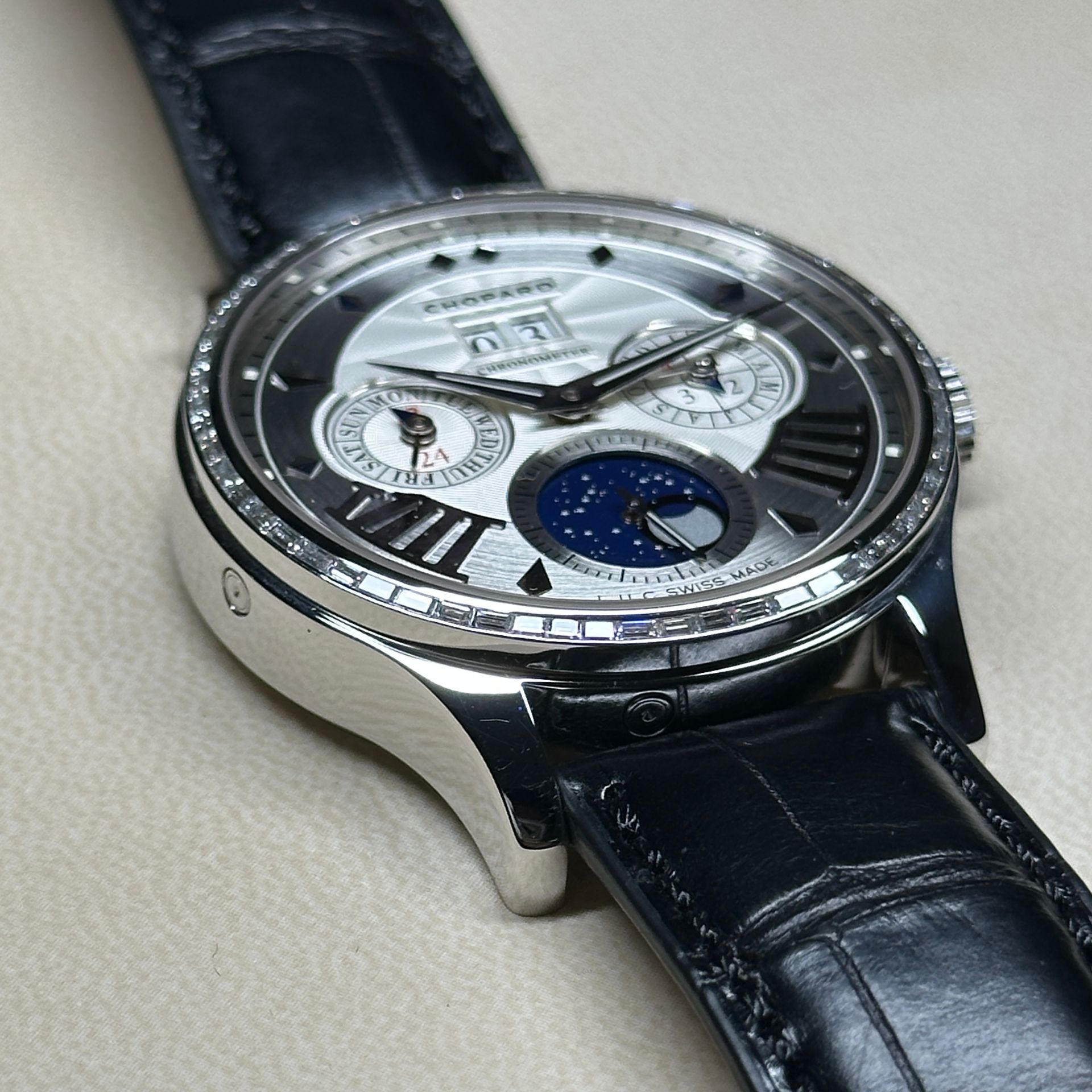 [Sold]Chopard, 18k White Gold Lunar One Perpetual Calendar, Collector's Set Circa 2018