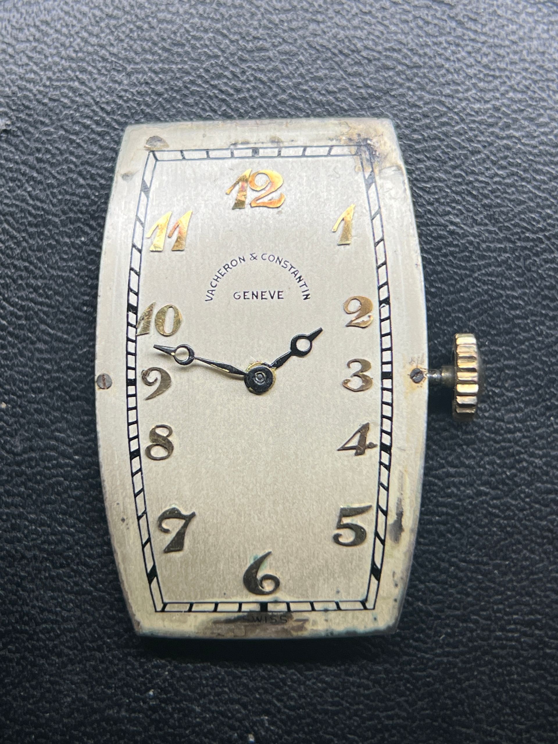 Vacheron Constantin, Very Rare Art Deco Tonneau Wristwatch Circa 1930's