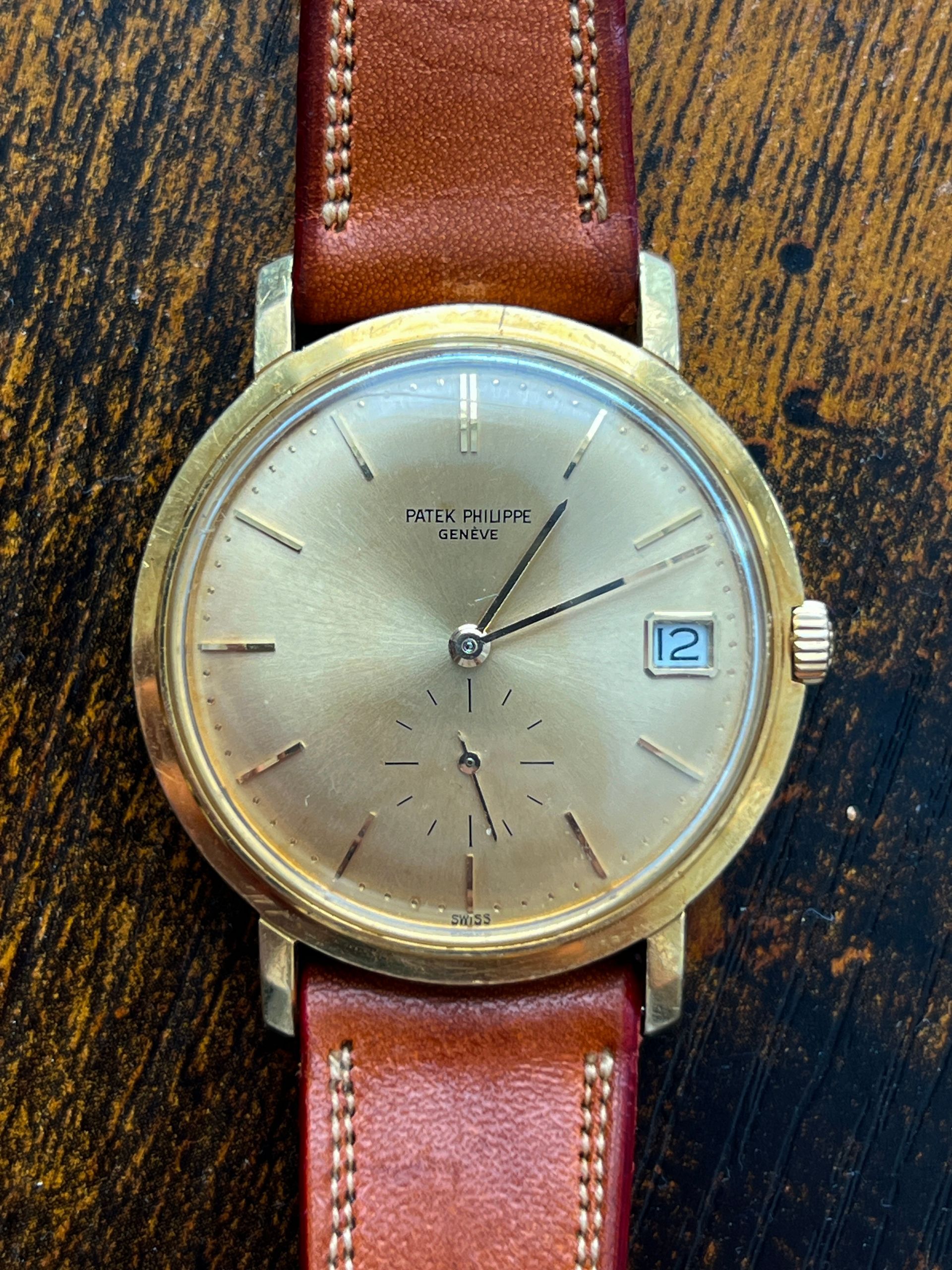 [Sold]Patek Philippe, 18k Yellow Gold Unpolished Ref. 3445 Calatrava Circa 1960