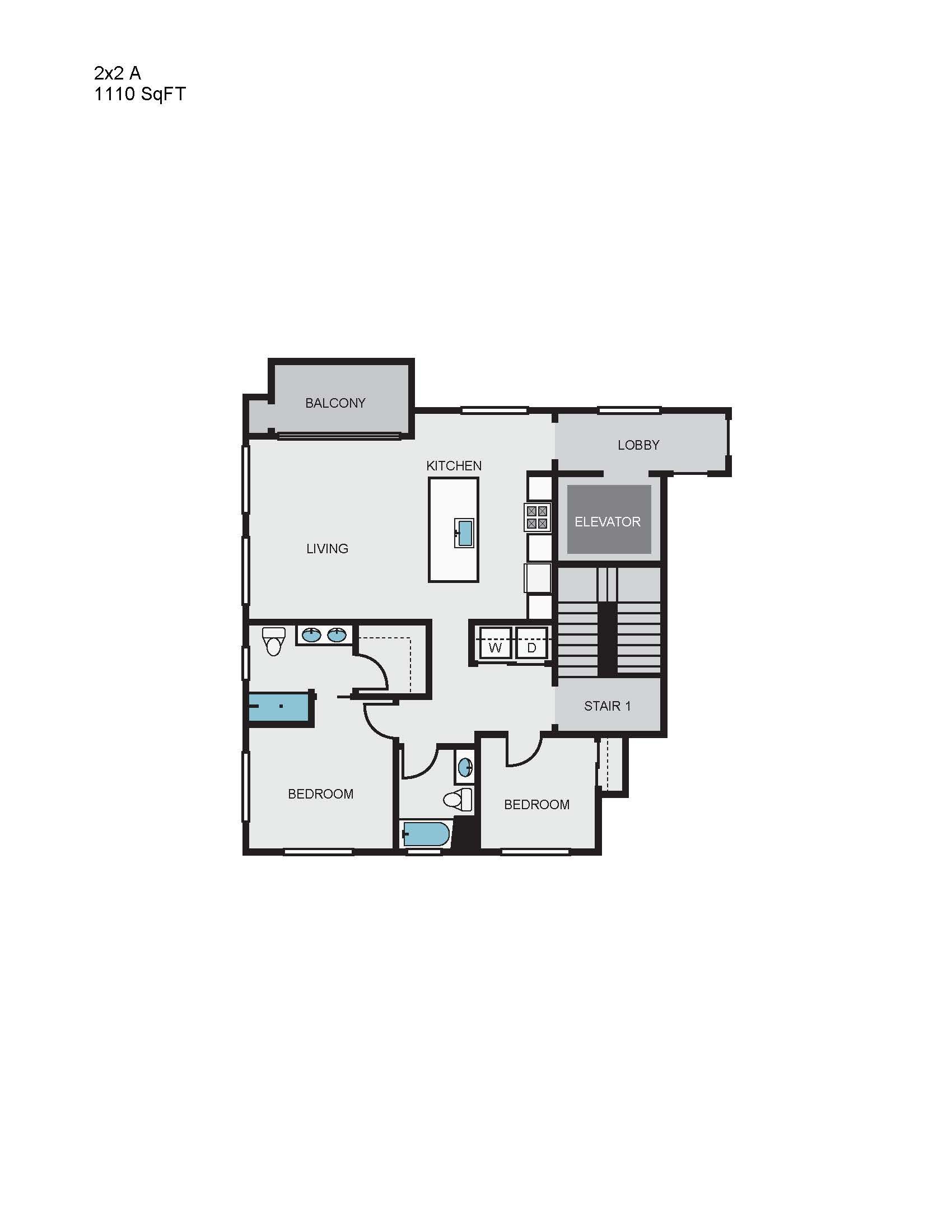 Flat 1 floor plan