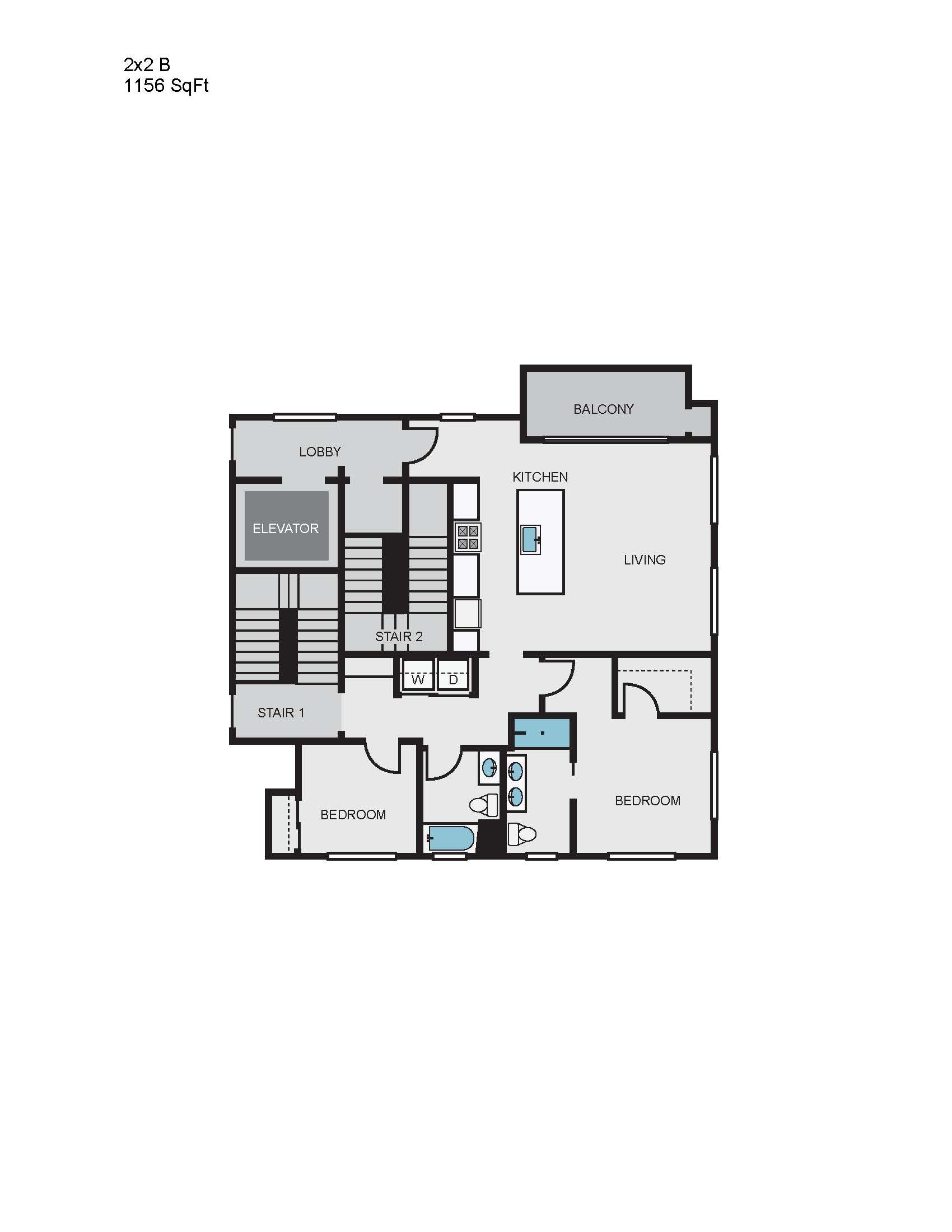 Flat 2 floor plan