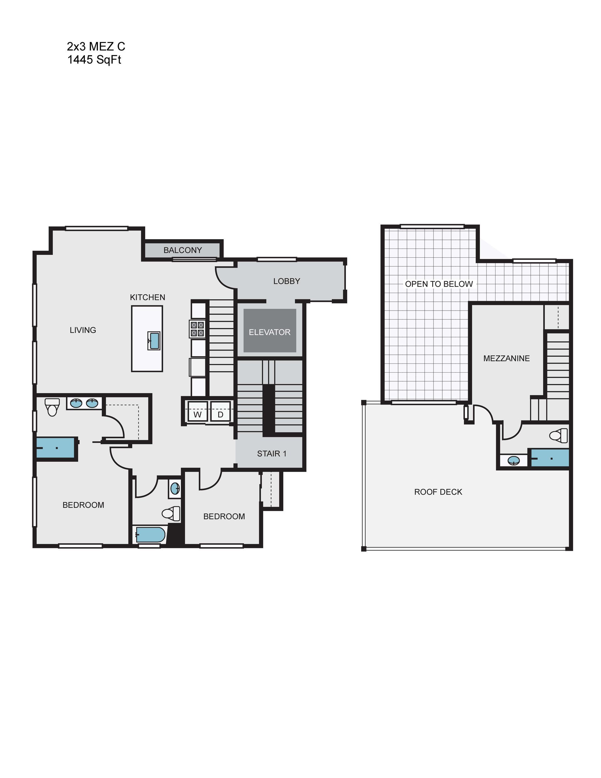 Penthouse 1 floor plan
