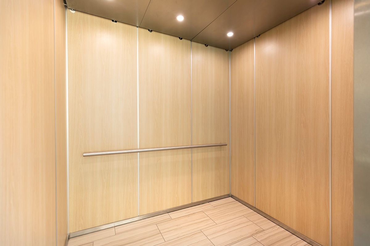 photo of the elevator interior