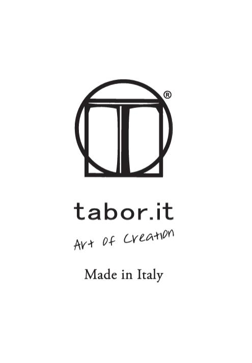 Un logo in bianco e nero per tabor.it arte della creazione made in italy
