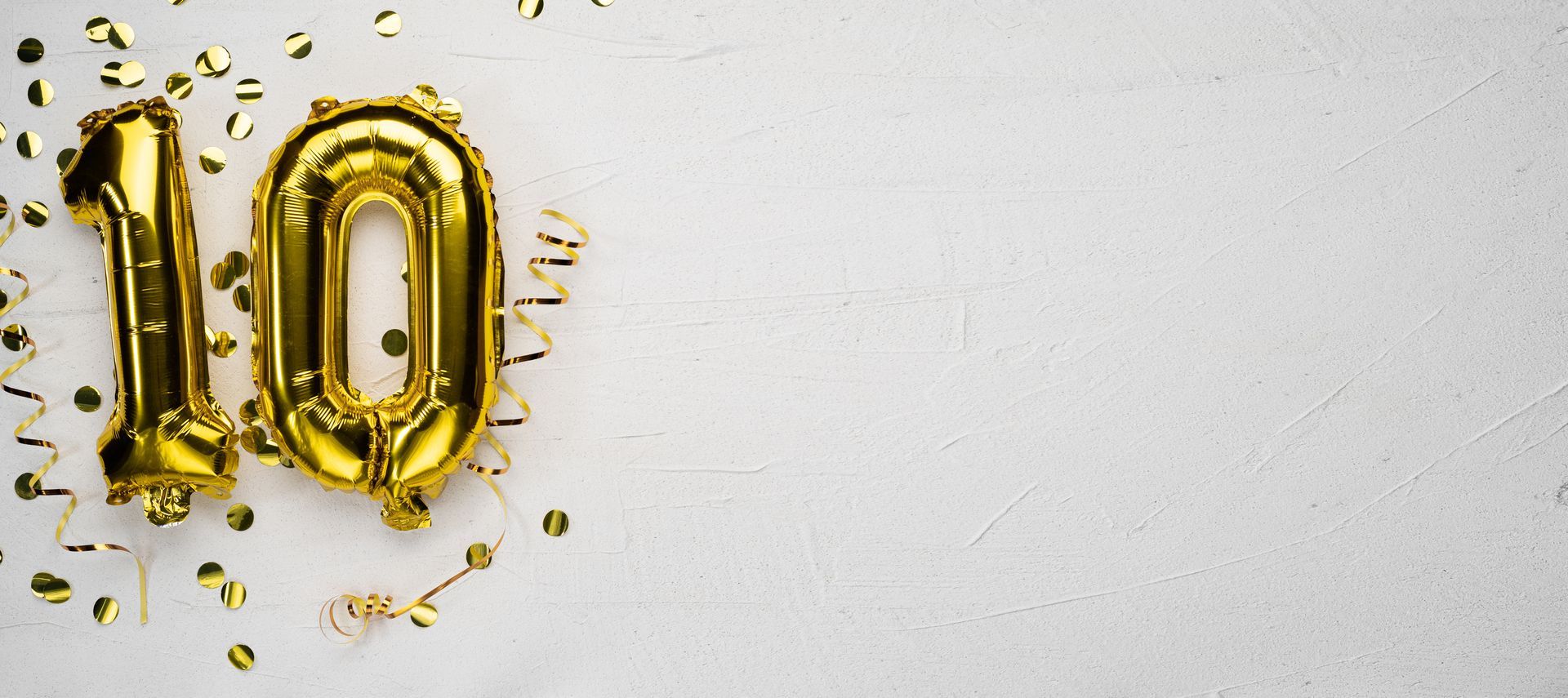 balloon blue 10 confetti out of box