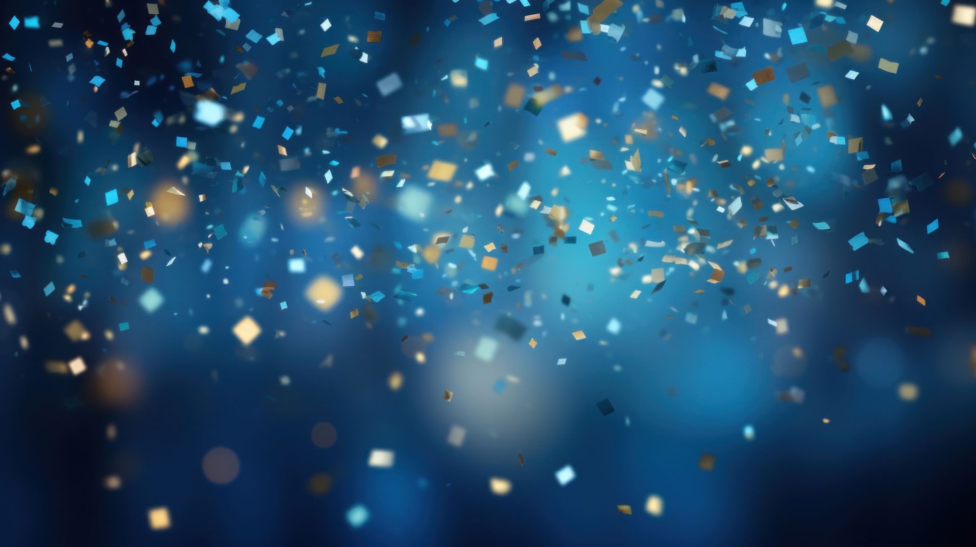Blue and golf confetti